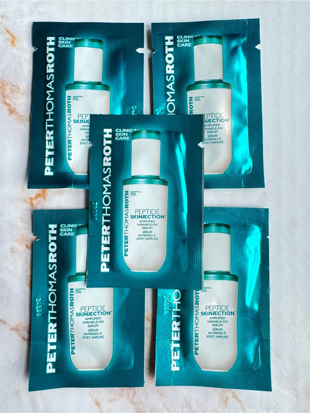 5X Peter Thomas Roth Peptide Skinjection Serum Amplified Wrinkle-Fix SAMPLES NEW